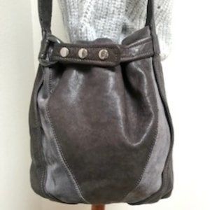 Kooba Gray and Charcoal Two-Tone Hobo Bag